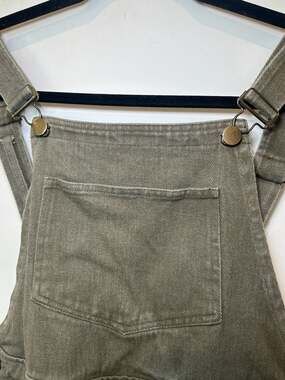 Forever 21 Olive Green Denim Overall Dress Size M